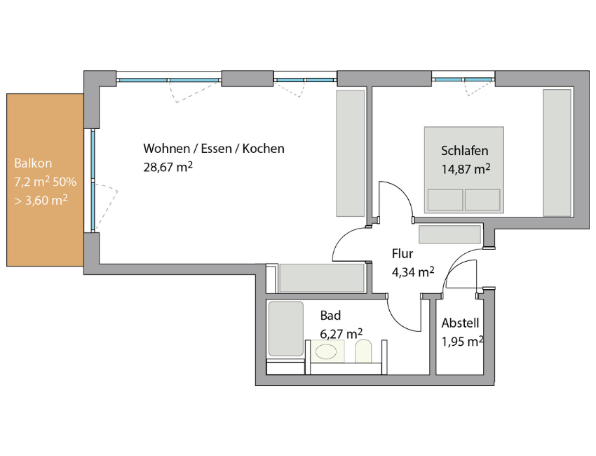 Grundriss Wohnung 7